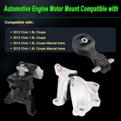 Engine Motor Mount Compatible with 2012-2015 Civic 1.8L Coupe - size: 2012-2015 Civic 1.8L Coupe