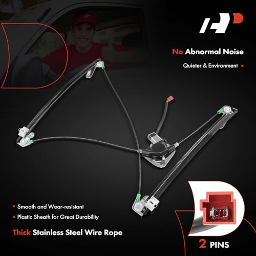 A-Premium Front Driver Side Power Window Regulator with Motor (2-Pin) - style: Front Driver(LH)