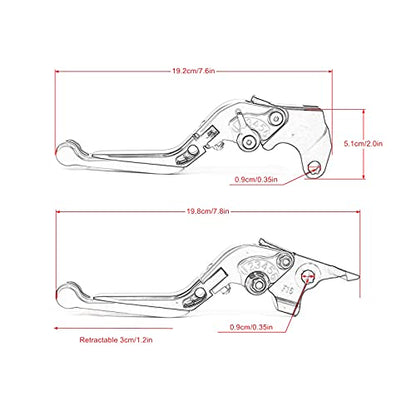 Motorcycle Foldable Brake Clutch Levers Adjustable Aluminum Handlebar Lever Replacement for BMW F900GS F900 GS 2024 2025 (Titanium) - color: Titanium