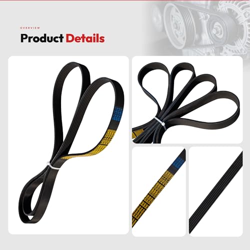 K060714 Serpentine Drive Belt Compatible with Chevy Silverado - size: 6PK1814-1814mm