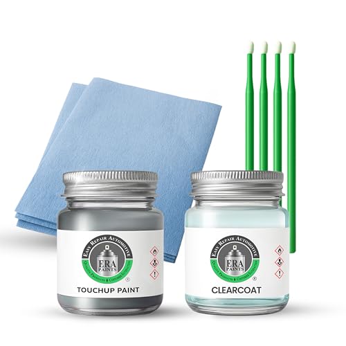 ERA Paints - 347 - Titanium Gray Metallic for VOLVO Exact OEM Color Match Automotive Touch Up Paint for Cars - Scratch & Chip Repair for Metal & Plastic - Essential Kit - Made in USA - style: Jar - Essential Kit