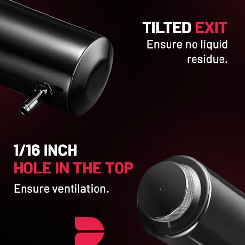 BDFHYK Coolant Overflow Tank, Radiator Reservoir Tank, Aluminum Reservoir Expansion Tank Universal 800ml, Hose Oil Catch Can, Black - color: black, size: 800 Milliliters