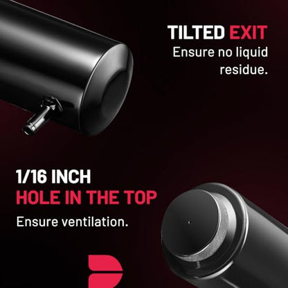 BDFHYK Coolant Overflow Tank, Radiator Reservoir Tank, Aluminum Reservoir Expansion Tank Universal 800ml, Hose Oil Catch Can, Black - color: black, size: 800 Milliliters