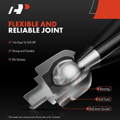 A-Premium Front Inner & Outer Tie Rod End Kit Fix Uneven Tire Wear