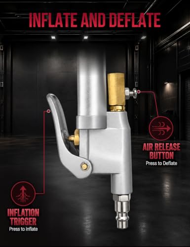 Heavy-Duty Digital Tire Pressure Gauge with Inflator, 5-230 PSI