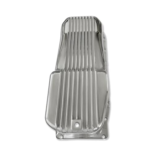 Finned Polished Oil Pan for Chevy SBC 305 5.0L 350 5.7L 1986-2002 - color: Polished, size: 1986-2002 SBC