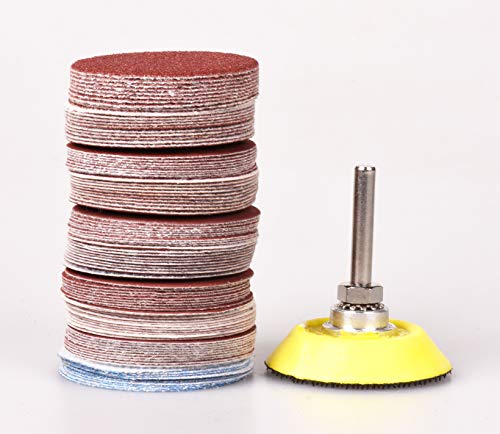 100 Pieces 2 Inch Sanding Discs, 80-3000 Grit Sandpaper