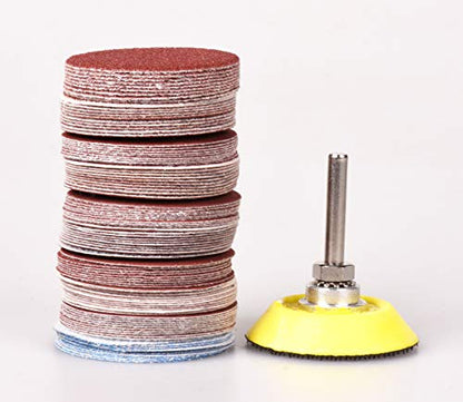 100 Pieces 2 Inch Sanding Discs, 80-3000 Grit Sandpaper