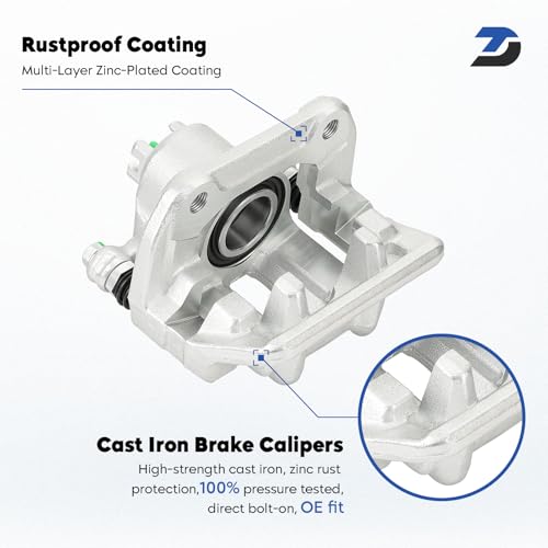 Rear Disc Brake Caliper Assembly w/Bracket for 2007-2011 Honda CR-V, 2010-2011 Honda Accord Crosstour, 2007-2012 Acura RDX Turbo, Replacement 19-B2910A 19-B2911A