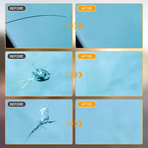 Upgrade Windshield Crack Repair Kit, Glass Repair Liquid for Cracks,Windshield Repair Kit for Chips and Cracks,Car Windshield Crack Gone Glass Repair Kit Nano Glass Repair Kit,Glass Repair Tool(2 Set)