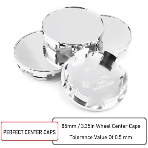 85mm(3.35in)/78mm(3.07in) Chrome Silver Car Wheel Center Hub Caps Set of 4 for Titan(2004-2021) Armada(2004-2022) #40342-7S500#40342-1LA2A #40342-5ZM0 - color: Chrome