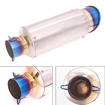 Universal Slip on Modified Exhaust Mufflers with Silencers Compatible with Motorcycle Grom ATV Dirt Bike Street Bike Scooter Pipe Diameter 38mm-51mm Exhaust,Electroplated Blue - color: Electroplated Blue