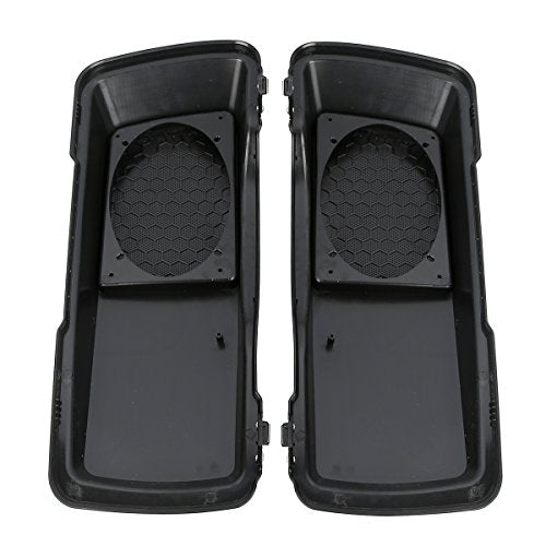 XMT-MOTO Hard Saddlebag Lids w/6 x 9speaker grilles Fit for Harley Touring - style: Unpainted 6x9 Saddlebag Lids (No Speaker,93-13)