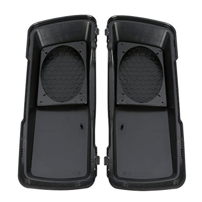 XMT-MOTO Hard Saddlebag Lids w/6 x 9speaker grilles Fit for Harley Touring - style: Unpainted 6x9 Saddlebag Lids (No Speaker,93-13)