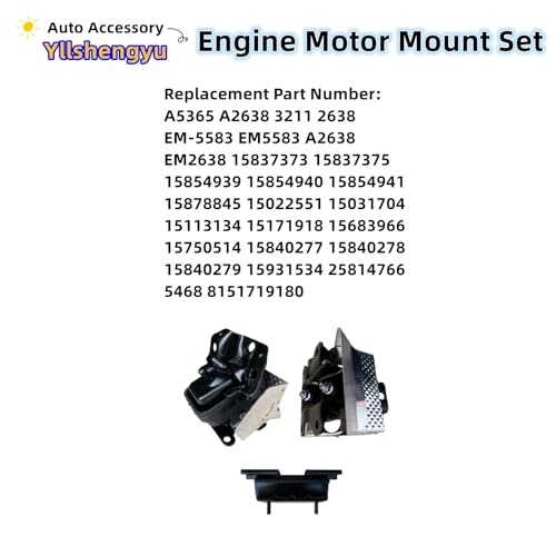 Engine Motor Transmission Mount Replace Kit for Trucks & SUVs - size: Set of 3