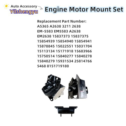 Engine Motor Transmission Mount Replace Kit for Trucks & SUVs - size: Set of 3