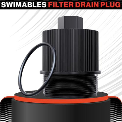 Swimables 190030 Pentair Filter Drain Plug | Compatible with Pentair FNS Plus Parts, Clean and Clear Plus Parts, & Quad DE Filters | Durable Pentair Drain Plug Replacement | Includes O-Ring - style: Drain Plug