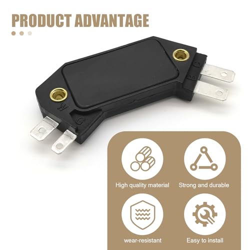 1 PC Automobile Ignition Module, Engine Ignition Control Module Replacement Parts 1190357 8131941, 4 Pin Design Standard Repair Accessories, Compatible with Most Cars Models (Black)