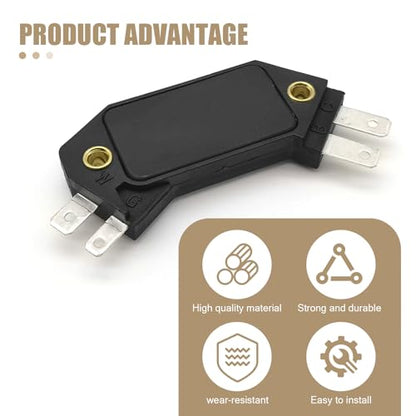 1 PC Automobile Ignition Module, Engine Ignition Control Module Replacement Parts 1190357 8131941, 4 Pin Design Standard Repair Accessories, Compatible with Most Cars Models (Black)
