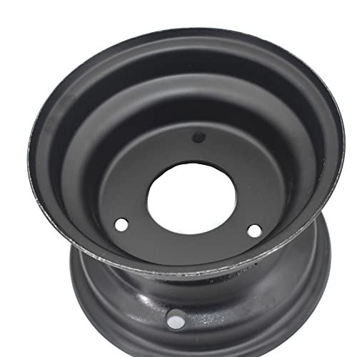 6" Wheel Rim with 3 Holes Fits for Most of 110-125cc Go-Kart, ATV, Lawn Mower 145/70-6 (Black) - size: 6" wheel rim