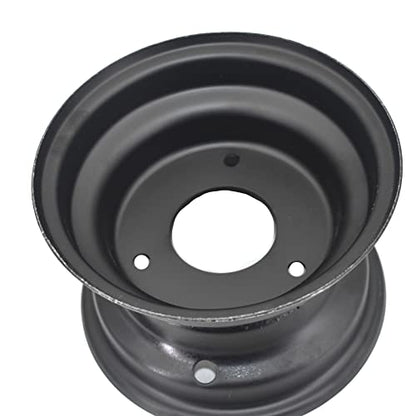 6" Wheel Rim with 3 Holes Fits for Most of 110-125cc Go-Kart, ATV, Lawn Mower 145/70-6 (Black) - size: 6" wheel rim