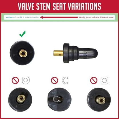 Wheel Accessories Parts PDQ TPMS 12 Pack Replacement Rubber Snap-in Valve Stem for Chevrolet GMC Ford Equivalent to: None, OEM: TPMS-76 - size: 12 PC - Black, style: Short GM Ford