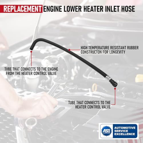 Lower HVAC Heater Hose Assembly - Compatible with Cadillac, Chevrolet, GMC - Escalade, Escalade ESV, Suburban 1500, Suburban 2500, Tahoe, Yukon - Heater Core Hose - Replaces 150551853, 15145587