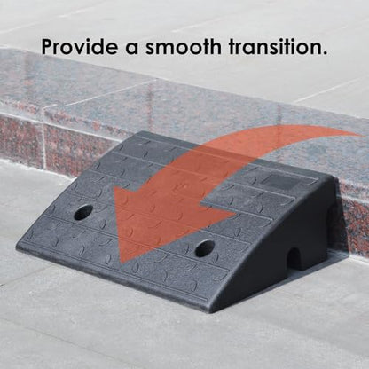 4 Pack 4" inch Rise Driveway Curb Ramps, 17"(L) x 9"(W) x 4"(H) Loading Ramps for Car, Pickup, Motorcycle, Truck, Heavy-Duty Rubber Kerb Ramps 6000 LBS Load Capacity (4" Rise - 4Pack) - size: 4" Rise - 4Pack