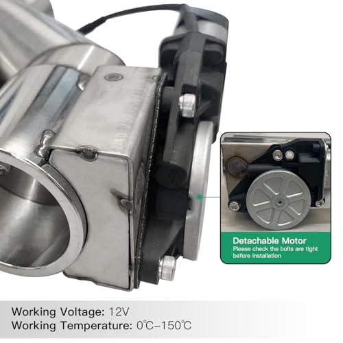 Electric Exhaust Cutout 2.5 Inch with Elbow Muffler Exhaust Valve Kit with One Controller Remote Kit - size: 2.5