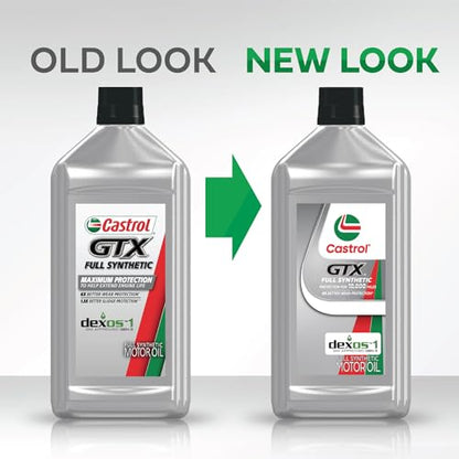 Castrol GTX Full Synthetic 0W-20 Motor Oil, 1 Quart, Pack of 6 - size: 1 Quart, Pack of 6