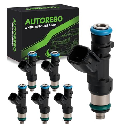 Fuel Injectors 6pcs Compatible with Dodge Avenger Challenger Charger Journey Magnum Nitro Stratus Chrysler 300 Cirrus Pacifica Sebring Town, V6 2.7L 3.5L 4591986AA FJ612 81212138 RL591986AA 0280158028 - size: 612