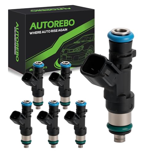 Fuel Injectors 6pcs Compatible with Dodge Avenger Challenger Charger Journey Magnum Nitro Stratus Chrysler 300 Cirrus Pacifica Sebring Town, V6 2.7L 3.5L 4591986AA FJ612 81212138 RL591986AA 0280158028 - size: 612