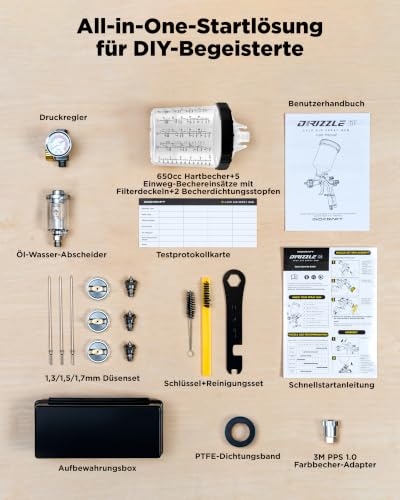 InoKraft D1 LVLP Spray Gun Kit with 22 Ounce Disposable Paint Cups - size: LVLP Spray Gun 22 Ounce Disposable Paint Cups