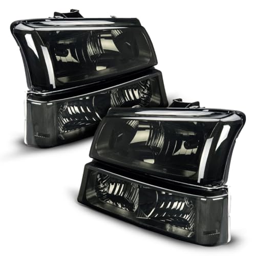 Torchbeam Headlight Assembly, Replacement for 2003-2006 Silverado 1500 - color: Smoke-Clear/2003-2006 Silverado