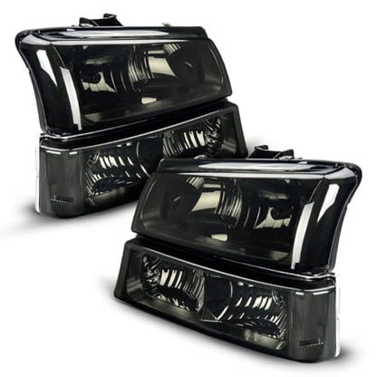 Torchbeam Headlight Assembly, Replacement for 2003-2006 Silverado 1500 - color: Smoke-Clear/2003-2006 Silverado