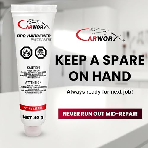 BPO Hardener, Body Filler Hardener - Pink Cream Catalyst for Flex Filler, Plastic Body Filler, Automotive Refinishing, 40 g