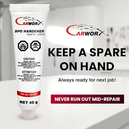 BPO Hardener, Body Filler Hardener - Pink Cream Catalyst for Flex Filler, Plastic Body Filler, Automotive Refinishing, 40 g