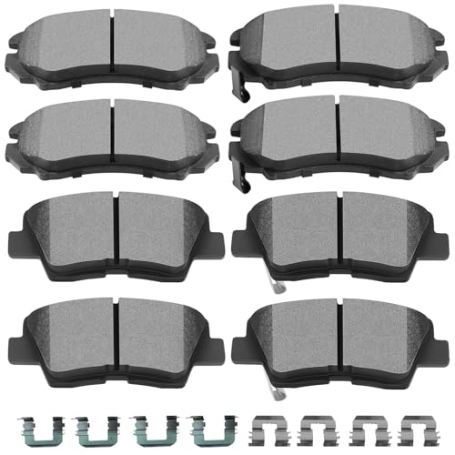 SCITOO D924 D1313 Ceramic Brake Pads Sets Front Rear For Sonata 2009-2010 - size: Front D924 & Rear D1313