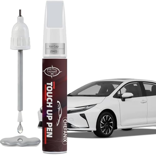 Ice Cap/Super White(040) Touch Up Paint Pen Compatible with Toyota - Exact Color Match, 2-in-1 Brush & Pen,Car Paint Scratch Repair Kit for RAV4/Camry/Corolla/Tacoma/Highlander/Sienna - color: Ice Cap/Super White(040) for Avalon/RAV4/Camry/Corolla/Highlan