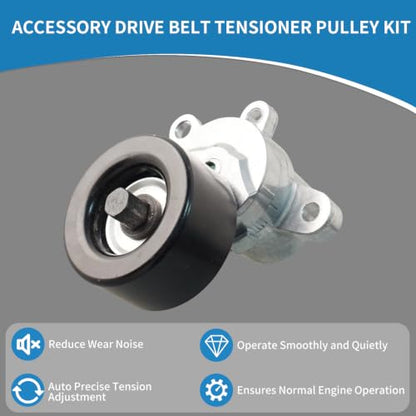 39155 Engine Belt Tensioner Serpentine Belt Drive Idler Pulley Kit - size: 90K-39155