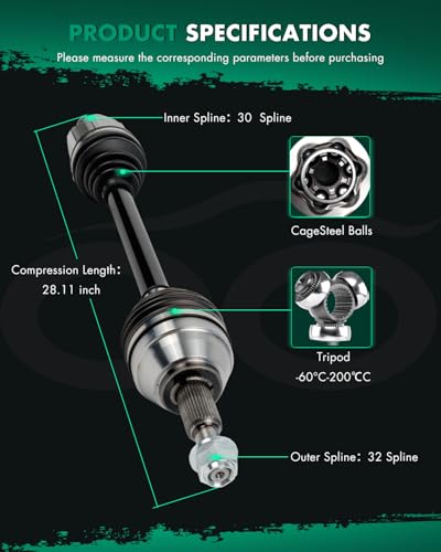 SCITOO CV Axle Drive Shaft For Chrysler 2017 2021-2022