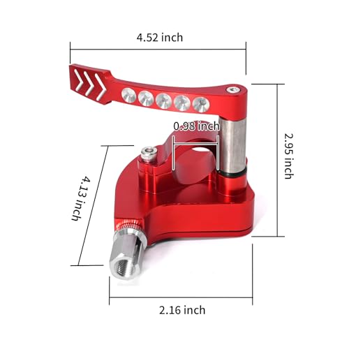 EATAKWARD 7/8" 22mm Universal Billet Throttle Thumb Assembly, ATV Throttle Lever Thumb Controller, Replacement for Yamaha Suzuki Polaris Can-Am Kawasaki Honda Arctic Cat KYMCO Dirt Bike ATV Quad, Red - color: Red