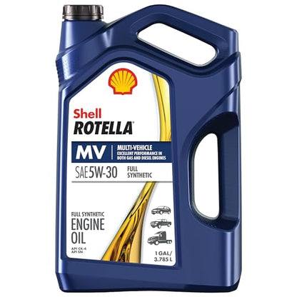 Shell Rotella 550046251 T6 Full Synthetic Multi-Vehicle 5W-30 Diesel Engine Oil (1-Gallon, Single Pack) - style: 1-Pack