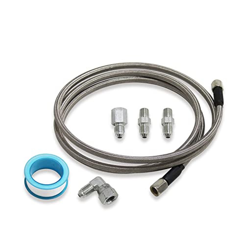 압력 스테인리스 원격 터보차저 센서 테프론 4AN 게이지 라인 키트 - size: 60 Inch
