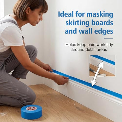 10Rolls Blue Painters Tape 30MM × 55Yd Wide Blue Masking Tape for Painting - size: 1.2inch-10rolls