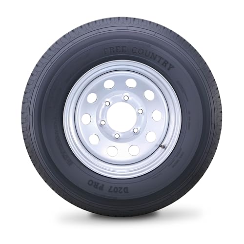 Free Country Trailer Tire Wheel ST225/75R15 10-Ply E 117N 6X5.5 Silver Mod - size: ST225/75R15