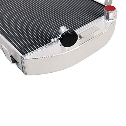 Radiator Compatible with 1930-1938 Ford Model 48 81 Chevy V8 Engine 2.2L V8 3.8L L4 Gas, 3 Row Full Aluminium Radiator - size: 3-Row AA5052 Aluminum