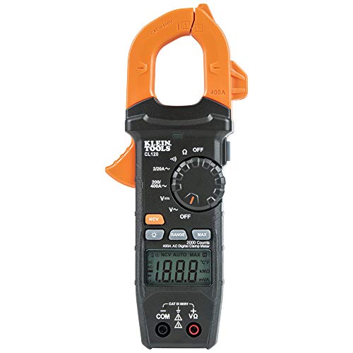 Klein Tools CL120 Digital Clamp Meter, Auto-Ranging 400 Amp AC - size: Clamp Meter