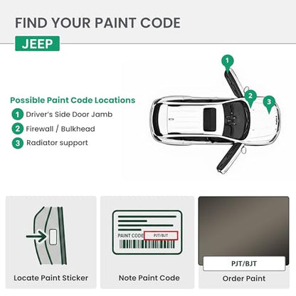 ERA Paints - PJT/BJT - Dark Khaki Metallic for JEEP Exact OEM Color Match Automotive Touch Up Paint for Cars - Spray Paint with Premium Spray Nozzle - 2K Premium Kit - Made in USA - style: Spray - 2K Premium Kit