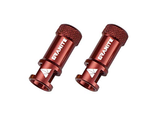 Granite Juicy Nipples Presta Valve Core Remover Caps (Red) - color: Red